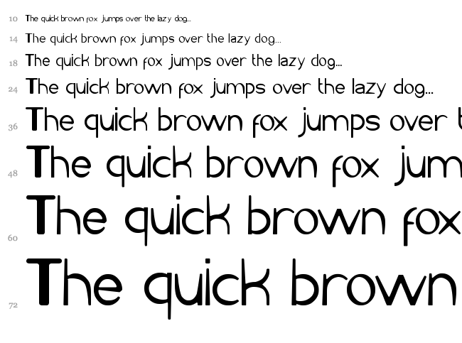 Cartoon Character font waterfall